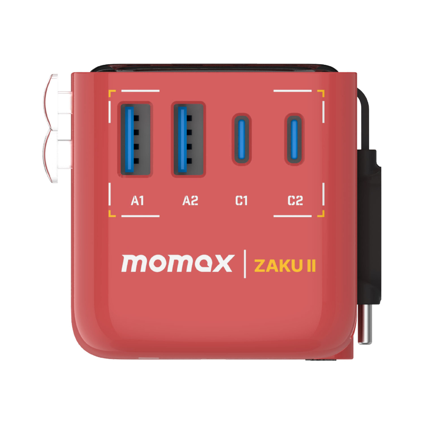 機動戰士高達x Momax系列1-World+ Flow 35W 伸缩充電線旅行插座(70厘米