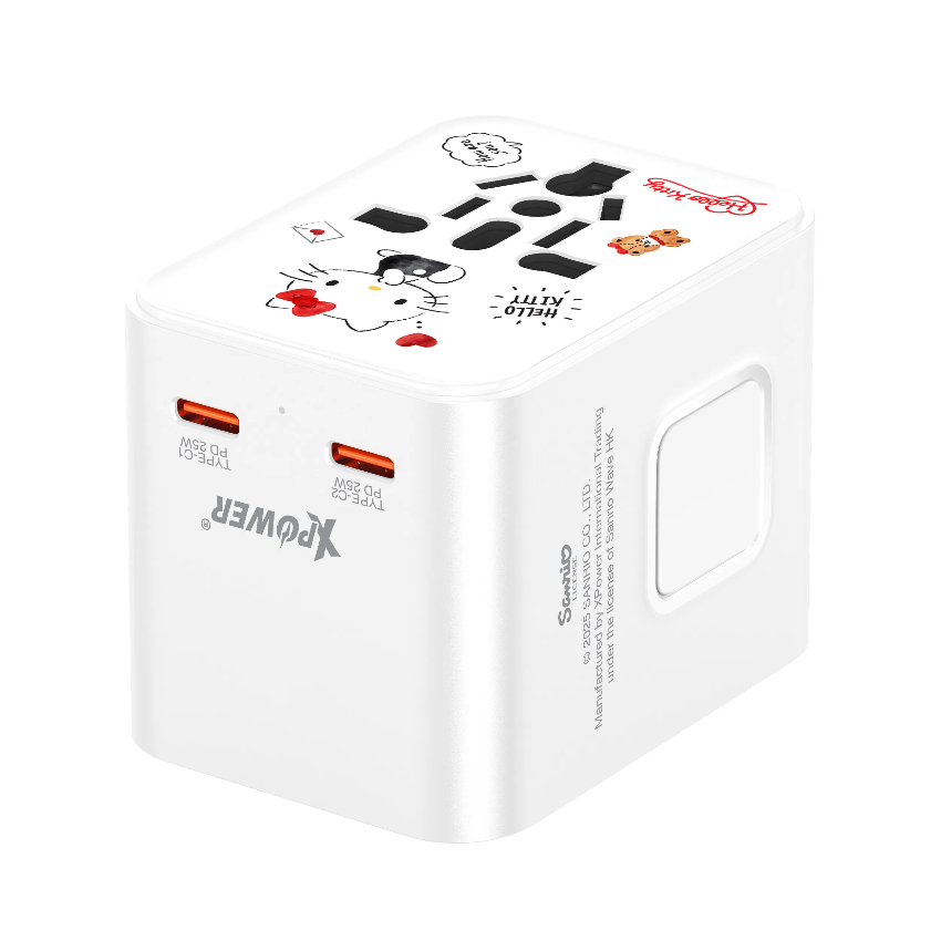 XPower x Sanrio Hello Kitty TA3B 25W 4-Output PD 3.0/PPS Travel XPower x Sanrio Hello Kitty TA3B 25W 4-Output PD 3.0/PPS Travel
