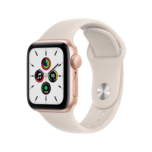Apple Watch SE 40毫米GPS 金色鋁金屬錶殼配星光色運動錶帶