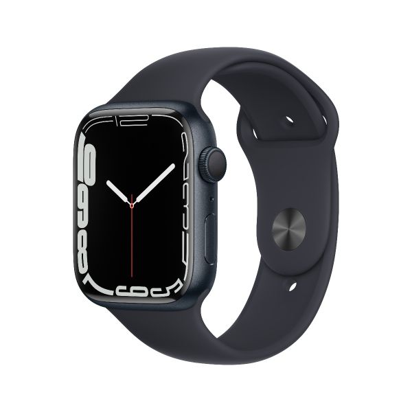 Apple Watch Series 7 45毫米GPS午夜暗色鋁金屬錶殼配午夜暗色運動錶帶