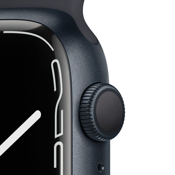 Apple Watch Series 7 45毫米GPS午夜暗色鋁金屬錶殼配午夜暗色運動錶帶