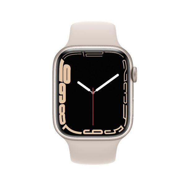 Apple Watch Series 7 45毫米GPS星光色鋁金屬錶殼配星光色運動錶帶