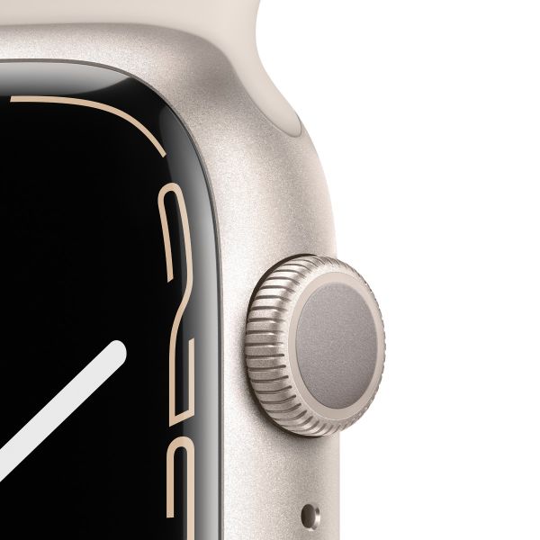 Apple Watch Series 7 45毫米GPS星光色鋁金屬錶殼配星光色運動錶帶