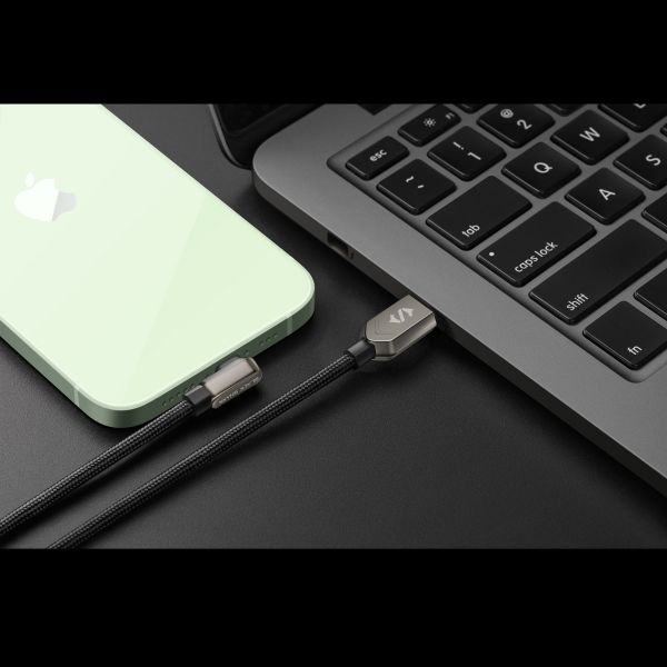 Black Shark Right Angle USB-C to Lightning Cable 