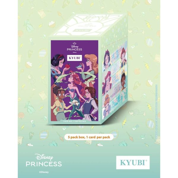 KYUBI 金屬收藏卡掛飾盲盒系列 第二彈 - 迪士尼公主系列 (5件裝)