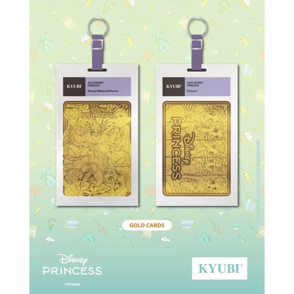 KYUBI 金屬收藏卡掛飾盲盒系列 第二彈 - 迪士尼公主系列 (5件裝)