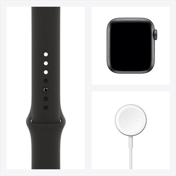 Apple Watch SE 40mm GPS 太空灰鋁金屬錶殻配黑色運動錶帶