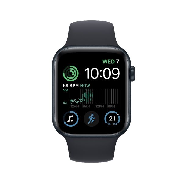 [只限門市自取] Apple Watch SE 44毫米 GPS 午夜暗色 鋁金屬錶殼 配午夜暗色 運動錶帶