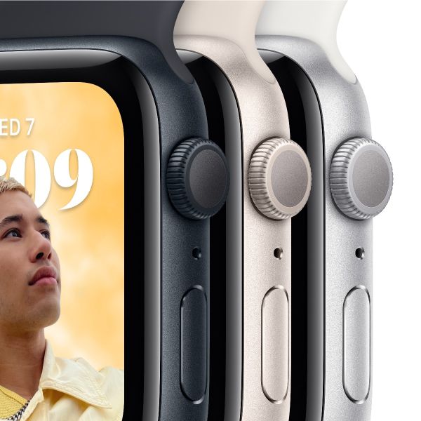 [只限門市自取] Apple Watch SE 44毫米 GPS 銀色 鋁金屬錶殼 配白色 運動錶帶
