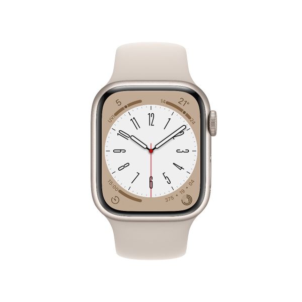Apple Watch Series 8 41毫米GPS 星光色鋁金屬錶殼配星光色運動錶帶