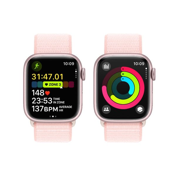 [只限門市自取] Apple Watch Series 9 41毫米 GPS + 流動網路 鋁金屬錶殼 配 織製布料運動手環
