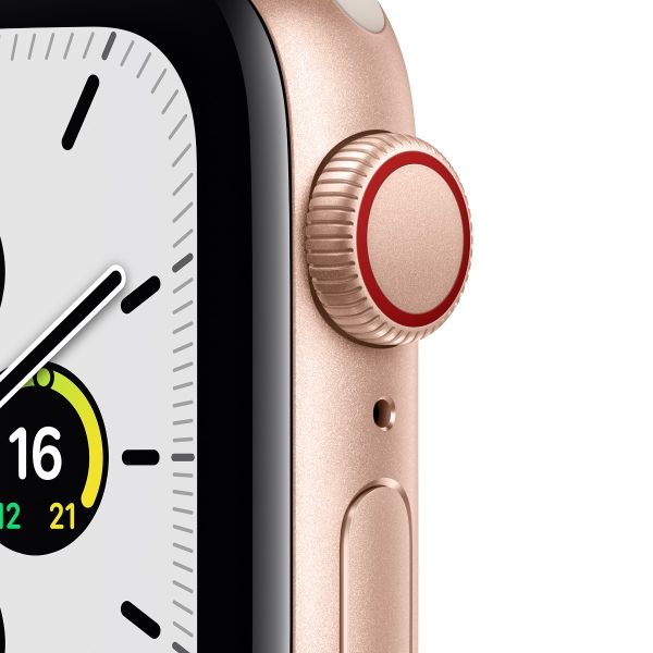 Apple Watch SE 40毫米GPS + 流動網絡 金色鋁金屬錶殼 配 星光色運動錶帶